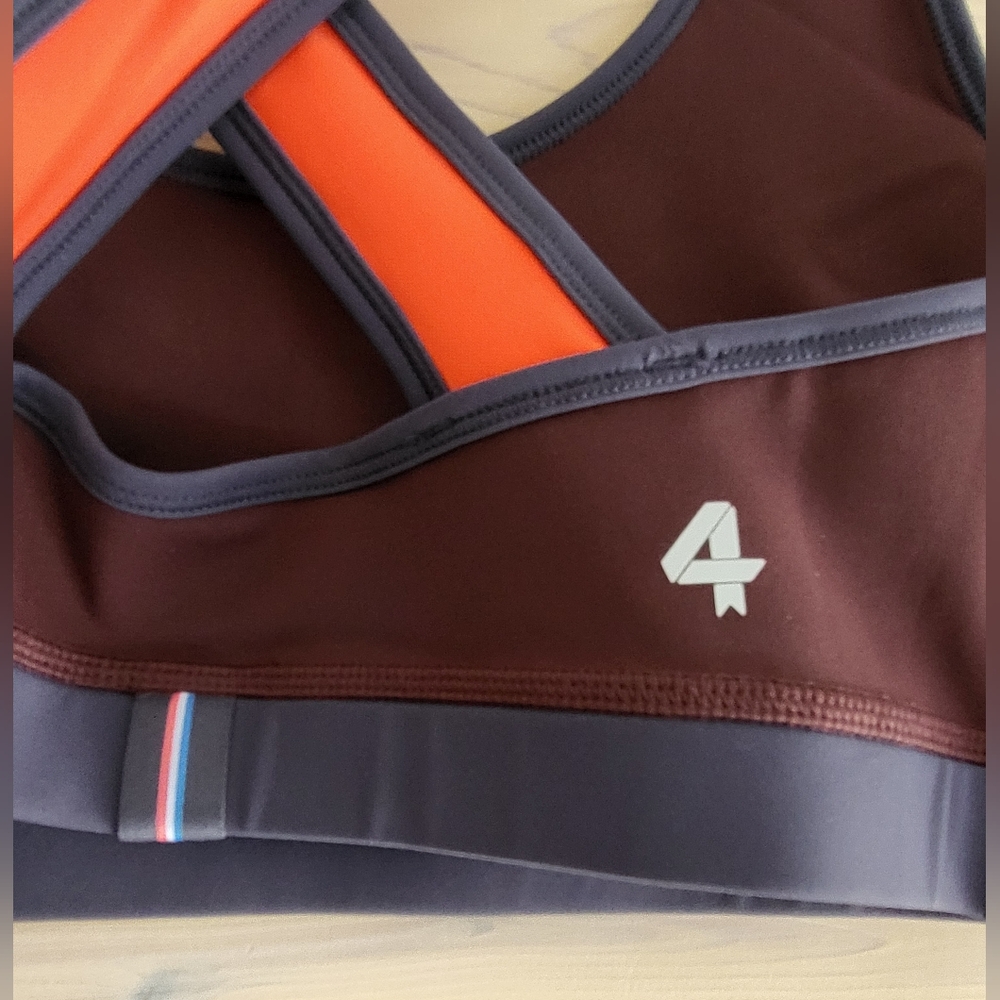 NWT FourLaps Infinity Sports Bra Fudge Smoke size L - Picture 3 of 5